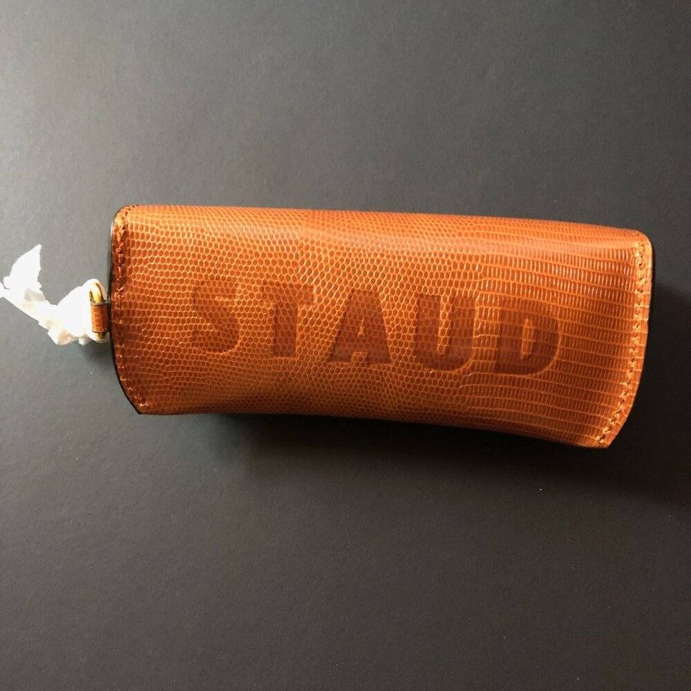Staud Lizard-Embossed Leather Sunglass Case -- NWOT